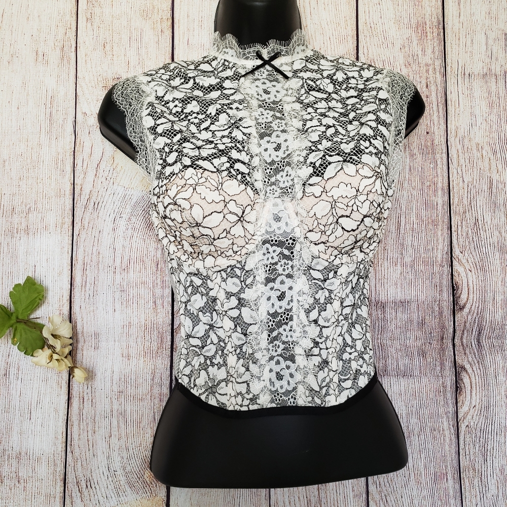 Dream Angels Chantilly Lace High-neck Bustier VS